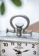 A & B Home Old Town Gray Short Table Clock-5