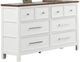 Furniture of America® Pinetop Dark Brown/White Dresser-0