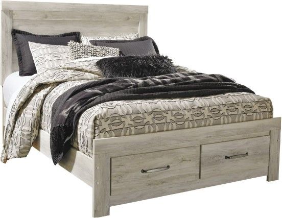 Signature Design by Ashley® Bellaby 6-Piece Whitewash Queen Platform Storage Bed Set-1