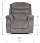 La-Z-Boy® Rosewood Wine Leather Power Rocking Recliner with Headrest and Lumbar-4