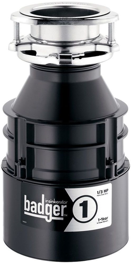 InSinkErator® Badger® 1 0.75 HP Continuous Feed Black Garbage Disposal-1