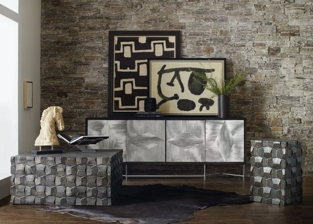 Hooker® Furniture Commerce and Market Chiseling Black Cocktail Table-1
