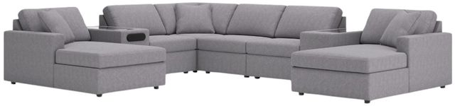 Signature Design by Ashley® Modmax 8-Piece Granite Double Chaise Sectional with Audio and Storage Consoles-0