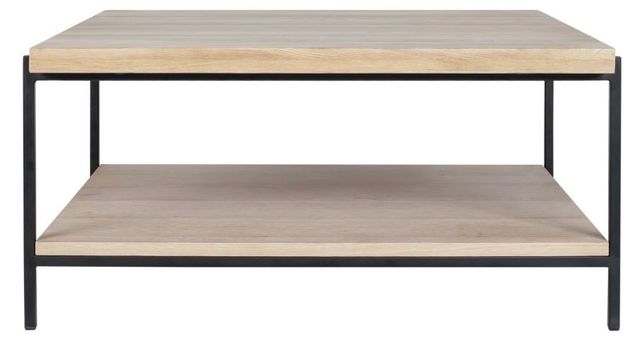 Moe's Home Collection Mila Natural Coffee Table with Black Metal Frame -0
