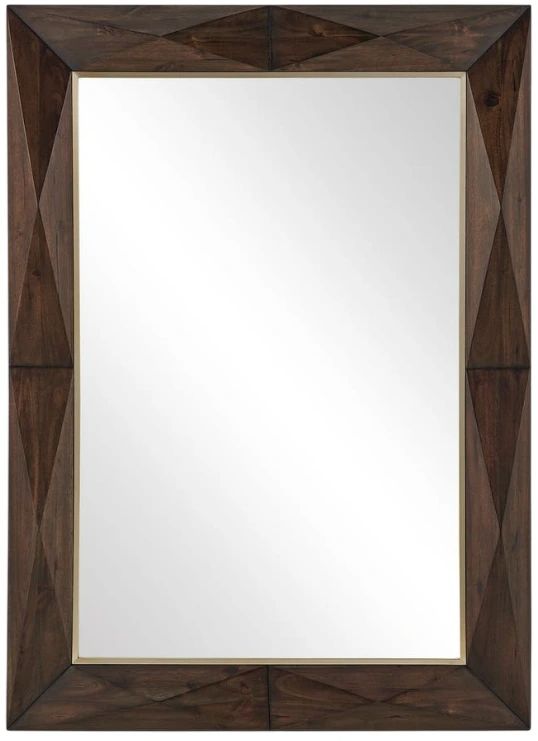 Uttermost® Diamond In The Rough Dark Walnut Mirror-0