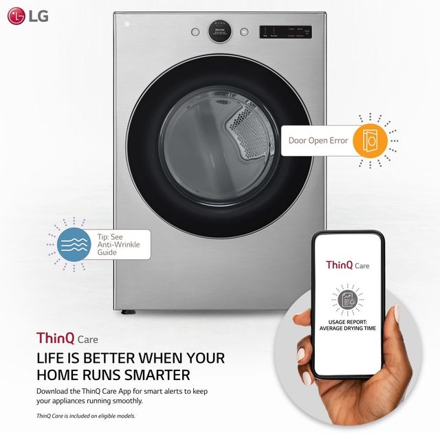 LG Graphite Steel Front Load Washer & Gas Dryer Laundry Pair-4