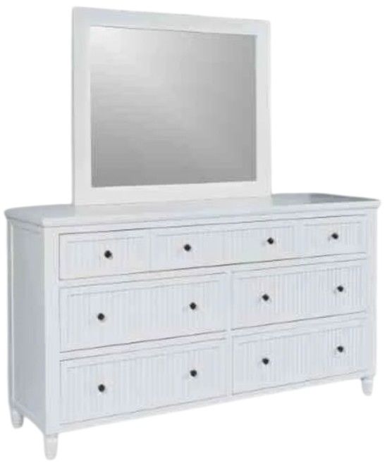 Jofran Inc. Westport White Dresser and Mirror-0