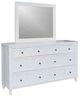 Jofran Inc. Westport White Dresser and Mirror-0