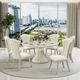 Michael Amini® Fantosini Silver Leaf Round Dining Table-1