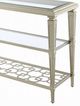 ACME Furniture Zaba Glass Top Sofa Table with Silver Base-3