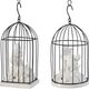 A & B Home 2-Piece Black/White Bird Cage Decor Set-1