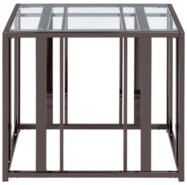 Coaster® Adri 2-Piece Tempered Glass Top Occasional Table with Black Nickel Base Set-1