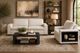 ManWah Sahara Arctic White 2pc Power Sliding Chaise Sofa-2
