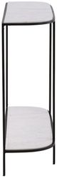 Dovetail Furniture Brian White Console Table with Black Base-2