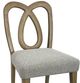 Bernards Calia Brown/Gray Carved Back Dining Side Chair-1