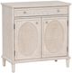 Linon Antique White Oval Cabinet-0