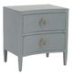 Elizabeth Ann Home Sunrise Pale Blue Linen Wrapped Nightstand-0