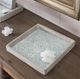 A & B Home Winston Gray Tiled Square Tray-1