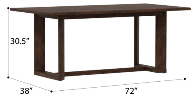 Emerald Home Ronan Brown Trestle Dining Table-2