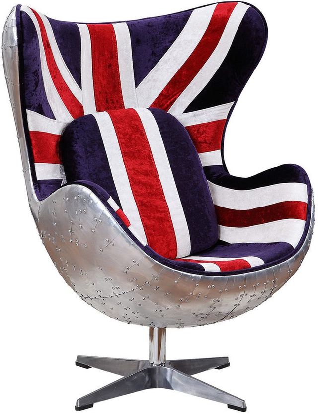 ACME Furniture Brancaster British Flag Swivel Accent Chair-0