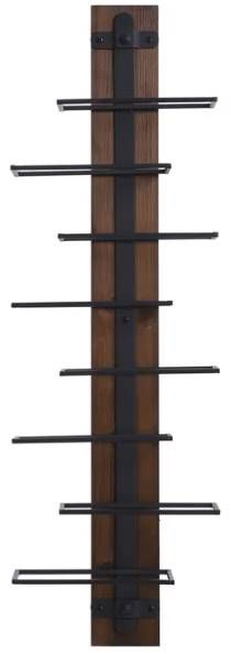 Stylecraft Black/Brown Wall Wine Holder-1