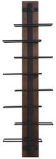 Stylecraft Black/Brown Wall Wine Holder-1