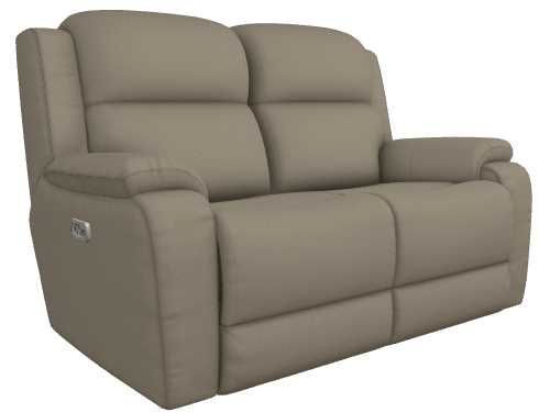 La-Z-Boy® Dorian Fossil Power Reclining Loveseat with Headrest and Lumbar-0