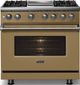 Viking® 5 Series 36" Golden Hour Pro Style Dual Fuel (NG) Range with Polished Chrome Trim-2
