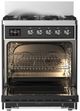 Ilve® Majestic III 30" Graphite Matte Pro Style Dual Fuel Natural Gas Range with Solid Door and Chrome Trim-1