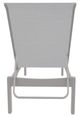 Telescope Casual Leeward Abalone/Warm Gray Fabric/Polymer Outdoor MGP Sling Lay-Flat Stacking Armless Chaise with Wheels-3