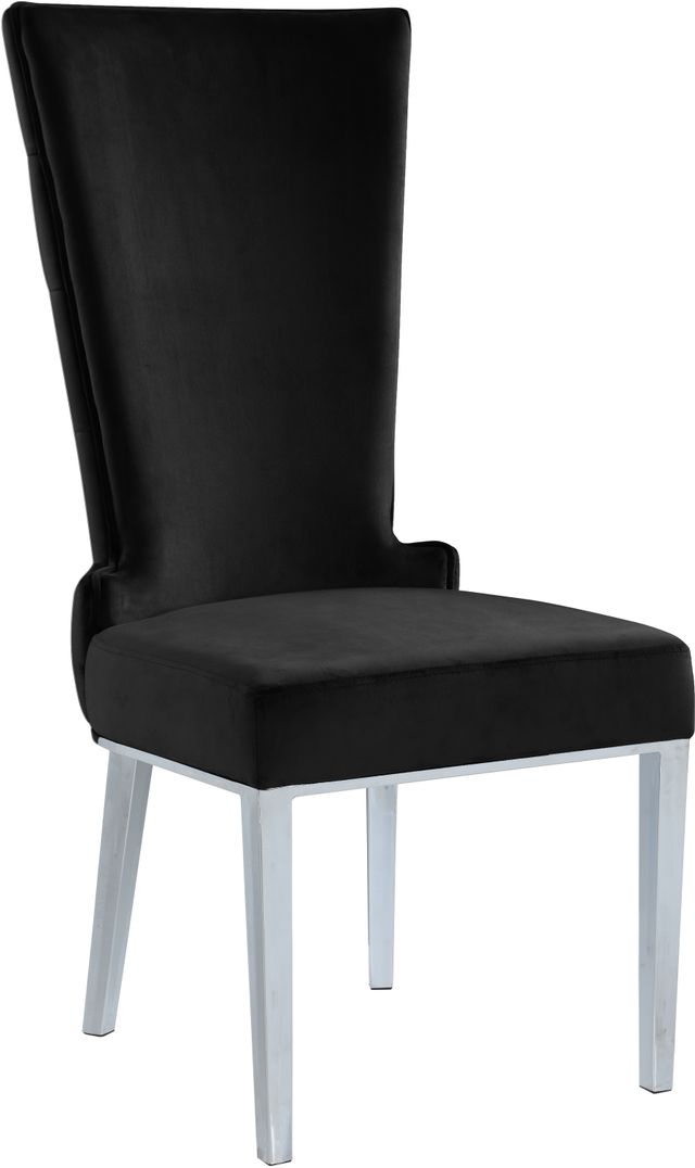 Meridian Furniture Serafina Black Velvet Dining Chair-0