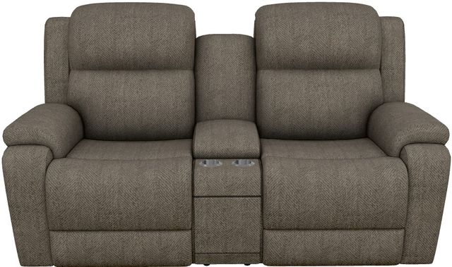 La-Z-Boy® Dorian Cocoa Power Reclining Loveseat with Console and Headrest-1