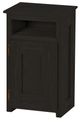 Crate Designs™ Furniture Espresso Left Side Hinge Door Petite Nightstand with Lacquer Finish Top Only-0