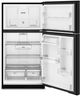 Whirlpool® 33" 21.3 Cu. Ft. Black Top Freezer Refrigerator with Total Coverage Cooling-1