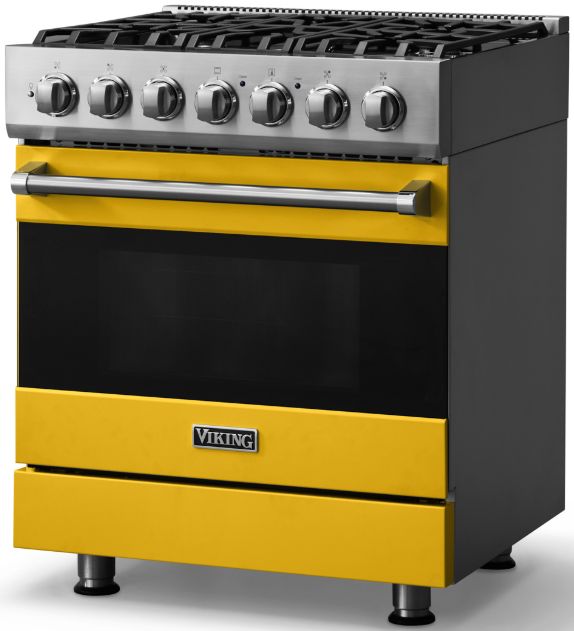 Viking® 3 Series 30" Daffodil Pro Style Dual Fuel Range-3