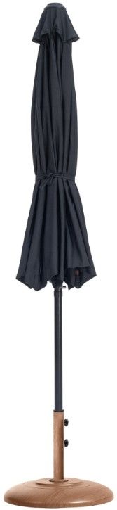 Meridian Furniture Fiji Matte Black Aluminum Outdoor Patio Umbrella and Round Base-1