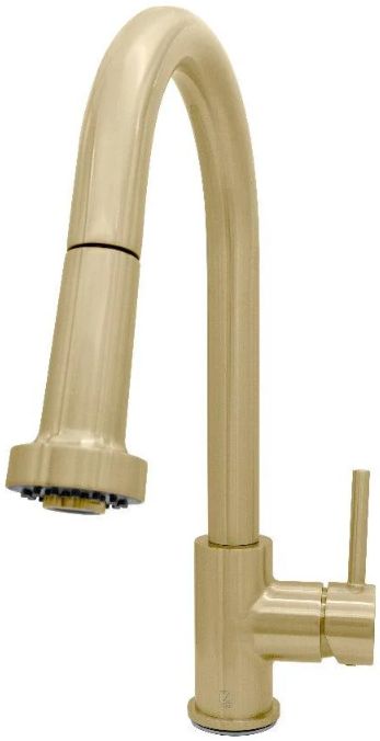 ZLINE Autograph Edition Monet Champagne Bronze Pull Down Single Handle Kitchen Faucet-2