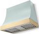 La Cornue CornuFé Marquee 36" Roquefort Range Hood with Polished Brass Trim-0