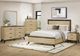 Monarch Specialties Inc. Light Oak/Rustic Oak Queen Panel Bed-1