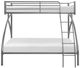 Homelegance® Bailey Gray Youth Twin Over Full Bunk Bed-1