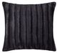 Olliix by Madison Park Duke Black 20x20" Polyester Black Long Fur Square Pillow-0