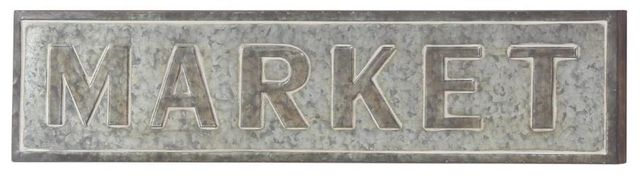 Deco Marche Gray Sign Wall Decor-1