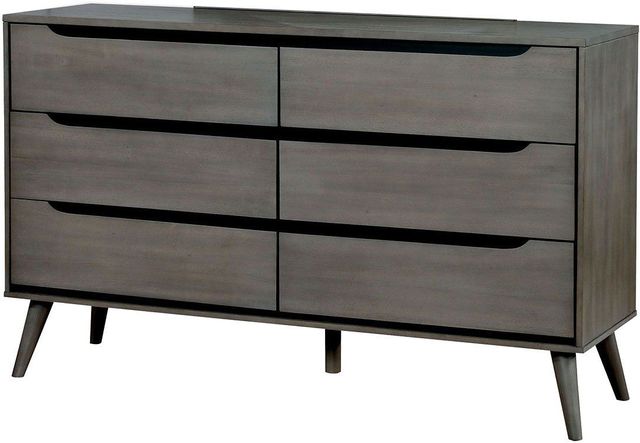 Furniture of America® Lennart 5-Pieces Gray Queen Bedroom Collection-7
