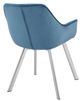 Mazin Furniture Ayami Blue/Chrome Dining Arm Chair -3