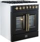 FORNO® Galiano Alta Qualita 30" Black Pro Style Dual Fuel Range -1