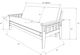 Kodiak Furniture Tucson Linen Stone/Rustic Walnut Full Storage Futon with Mattress-3