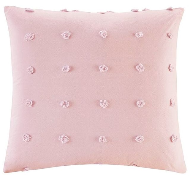 Olliix by Urban Habitat Brooklyn Pink 20"x"20 Cotton Jacquard Pom Pom Square Pillow-0