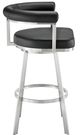 Armen Living Magnolia Black/Brushed Stainless Steel 26'' Counter Stool-2