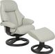 Fjords® Classic Comfort Alfa 510 "R-base" Shadow Grey Large Recliner with Footstool-0