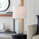 Surya Terrassa White Glazed Lamp-5